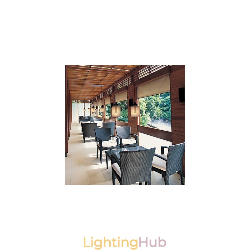 Modern Glass Pendant Light with 2 Lights in Transparent Bottle Design