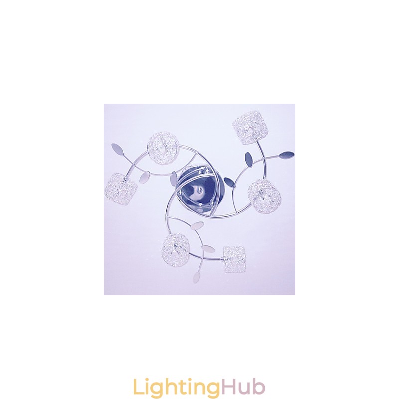 Modern Contemporary Crystal Electroplated Flush Mount