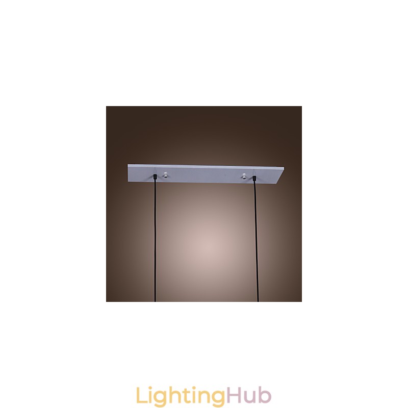 Modern Glass Pendant Light with 2 Lights in Transparent Bottle Design