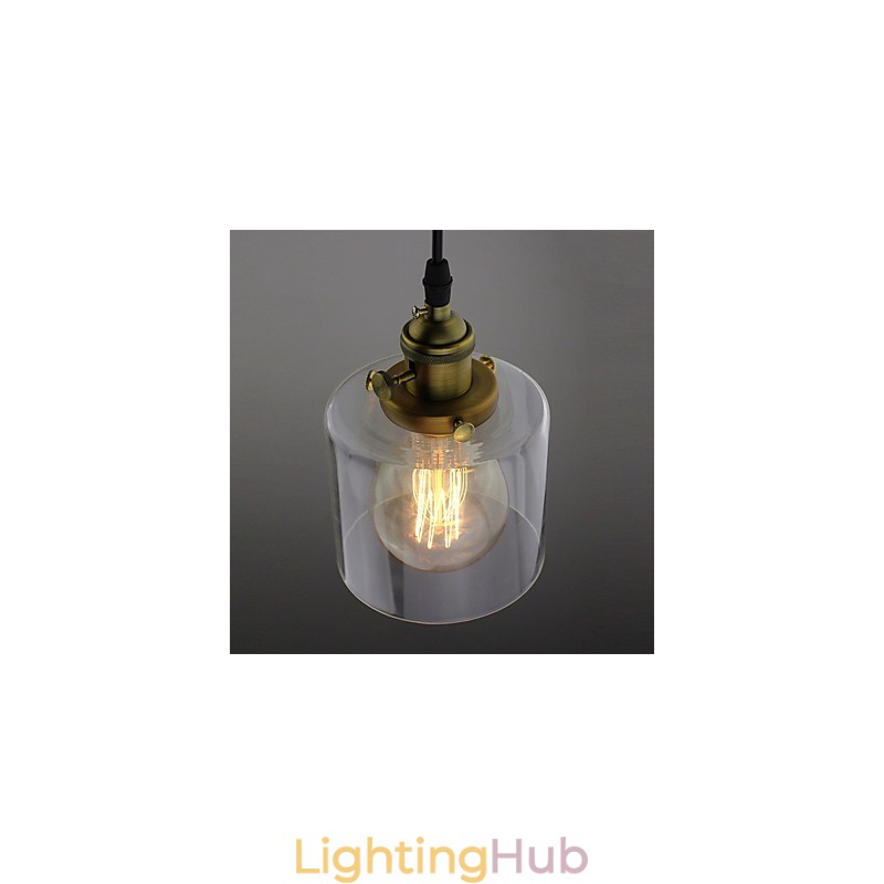 Glass Brass Retro Vintage Industrial ART Cafe Garage Pendant Light
