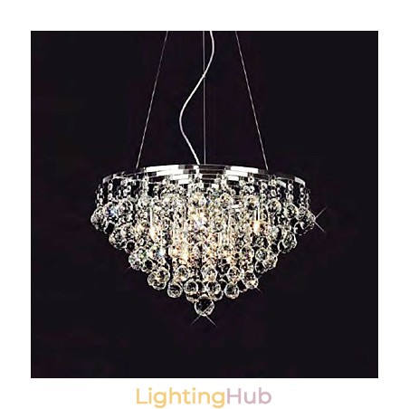 Crystal Drop Pendant Light with 8 Lights in Round Shape Crystal Drop Pendant Light with 8 Lights in Round Shape