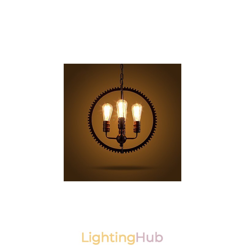Creative Retro Pendant Lamps American country wrought iron Chandelier