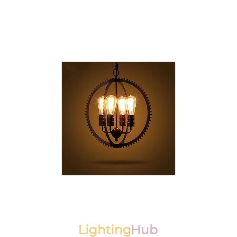 Creative Retro Pendant Lamps American country wrought iron Chandelier