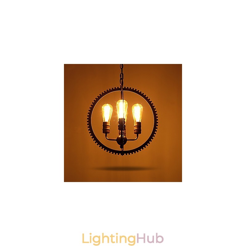 Creative Retro Pendant Lamps American country wrought iron Chandelier