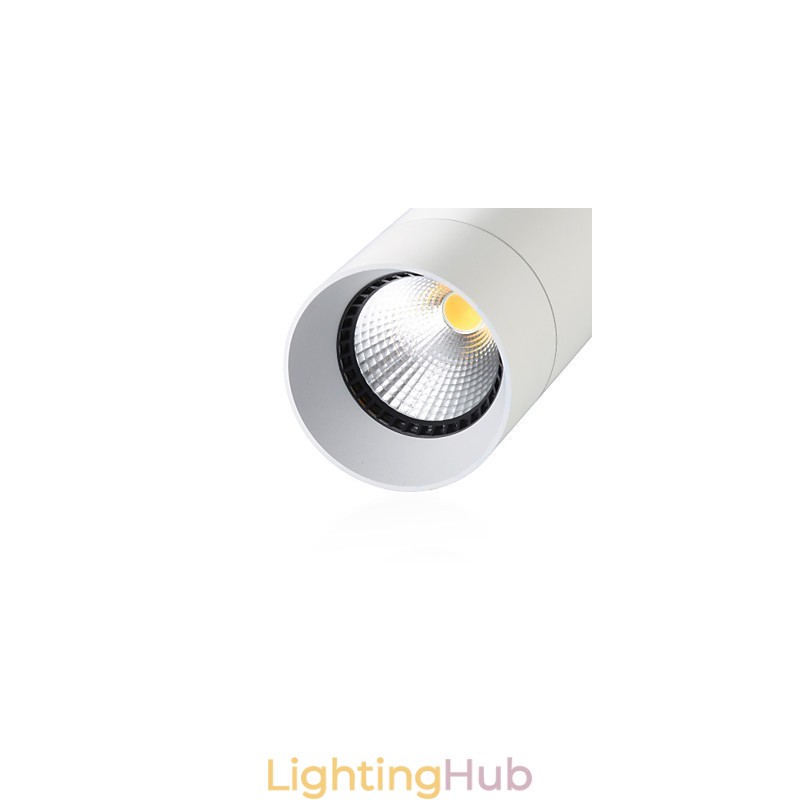 GE 05032 8W 136mm 1 Light Mini Pendant light Powdered White with Aluminium