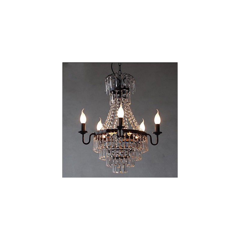 American Country Retro Candle Crystal Lamp