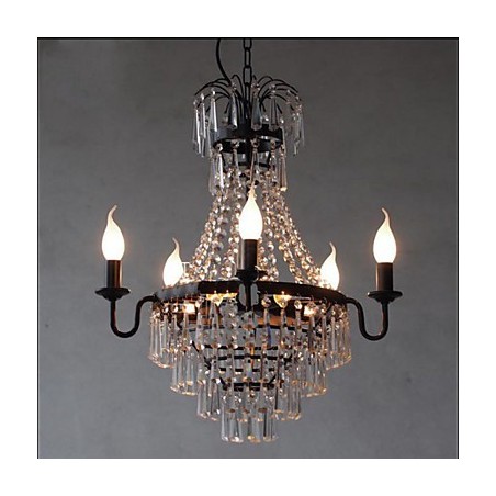 American Country Retro Candle Crystal Lamp American Country Retro Candle Crystal Lamp