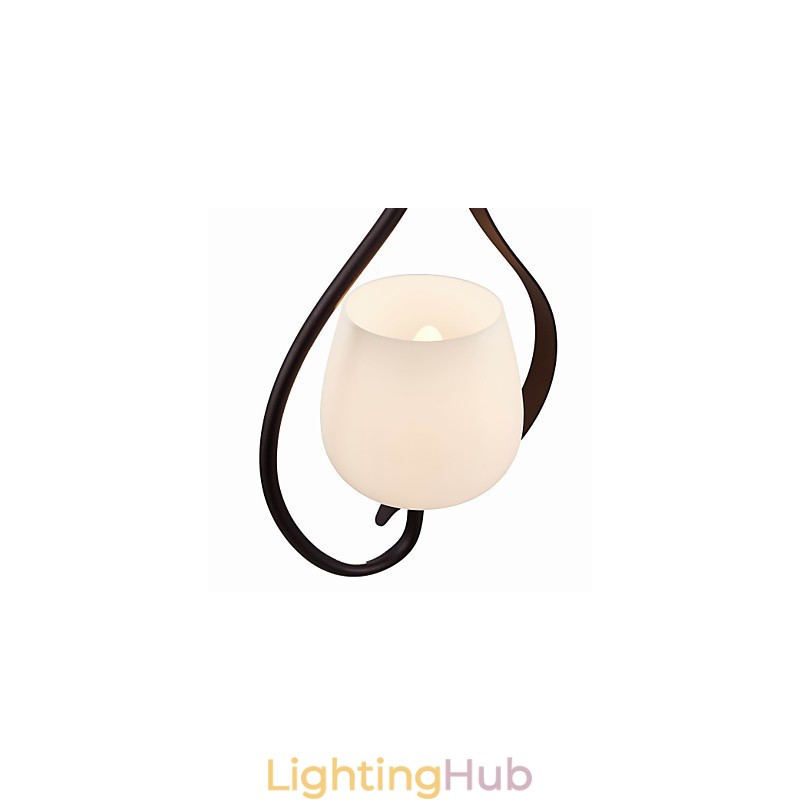 Iron Painting Pendant Light with Glass Shade Classic Lighting Lamp 1 Head