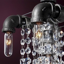 North American Style Characteristic 5 Light Pendant In Pipe Design