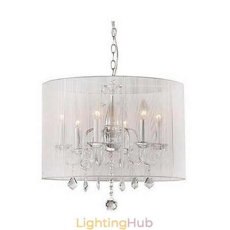 Modern Contemporary Drum Crystal Electroplated Pendant Light Modern Contemporary Drum Crystal Electroplated Pendant Light