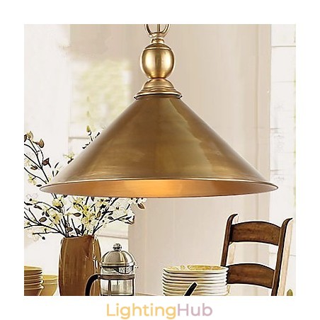 Pure Brass Pendant Light Mini Style Traditional Classic Metal