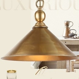 Pure Brass Pendant Light Mini Style Traditional Classic Metal