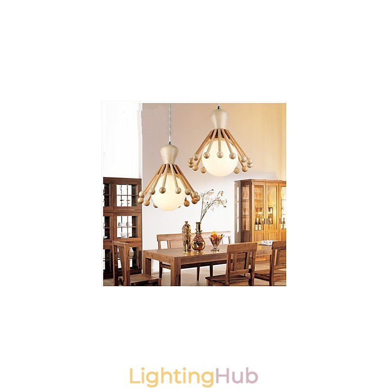 Garden Wooden Chandelier Simple Nordic Wood Chandelier 2