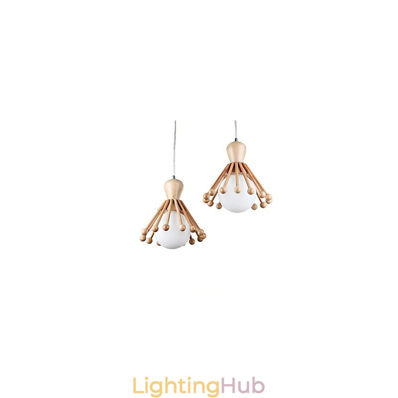 Garden Wooden Chandelier Simple Nordic Wood Chandelier 2