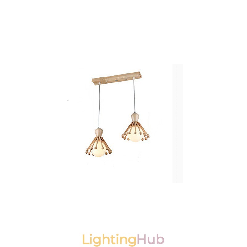 Garden Wooden Chandelier Simple Nordic Wood Chandelier 2