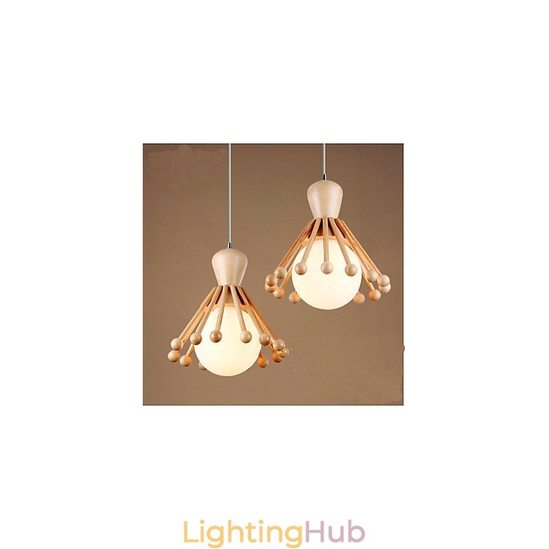 Garden Wooden Chandelier Simple Nordic Wood Chandelier 2