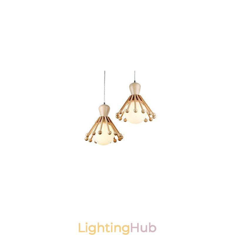 Garden Wooden Chandelier Simple Nordic Wood Chandelier 2