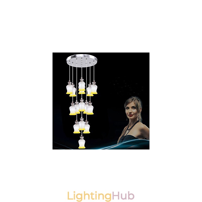 Restaurant 15 Head Of Modern Simple Crystal Pendant Pendant