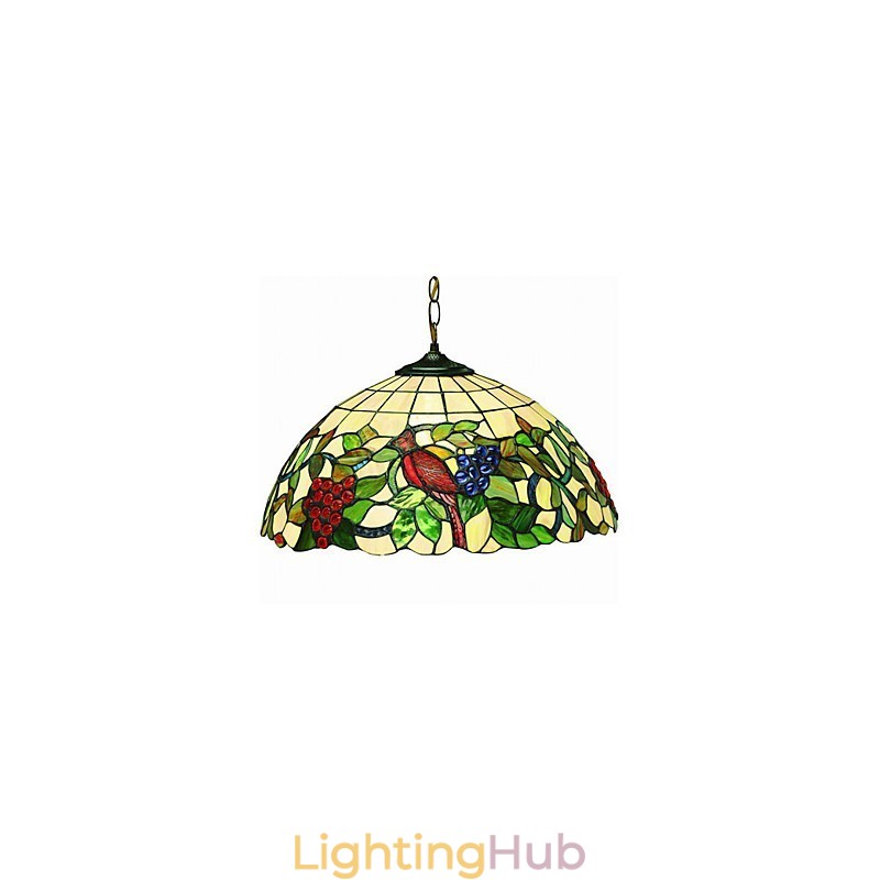 Grapes and Birds 2 light Pendant Light