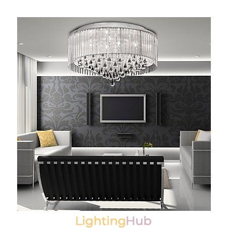 Elegant Crytal Pendant Light with 8 Lights in Cylinder Shade Elegant Crytal Pendant Light with 8 Lights in Cylinder Shade