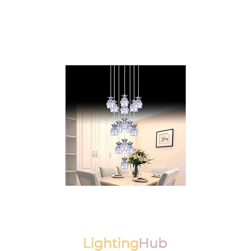 Restaurant 15 Head Of Modern Simple Crystal Pendant Pendant