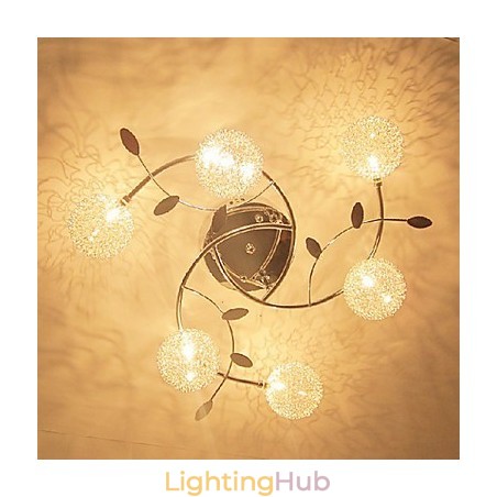 Modern Contemporary Crystal Electroplated Flush Mount Modern Contemporary Crystal Electroplated Flush Mount