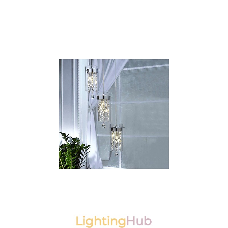 Artistic Crystal Pendant Light with Glass Shades