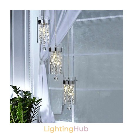 Artistic Crystal Pendant Light with Glass Shades Artistic Crystal Pendant Light with Glass Shades