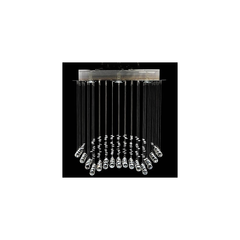 Traditional Classic Crystal Chrome Metal Flush Mount