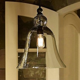Country Mini Style Painting Glass Pendant Light