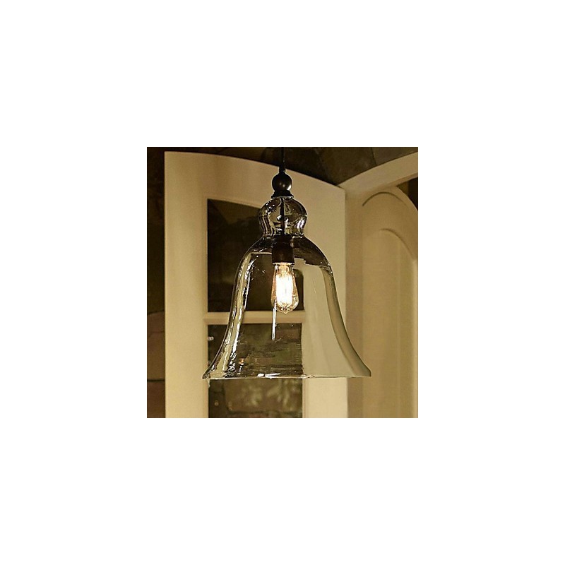 Country Mini Style Painting Glass Pendant Light