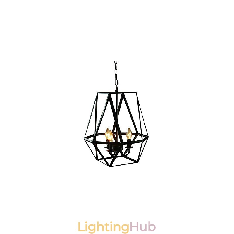Country Mini Style Painting Metal Pendant Light