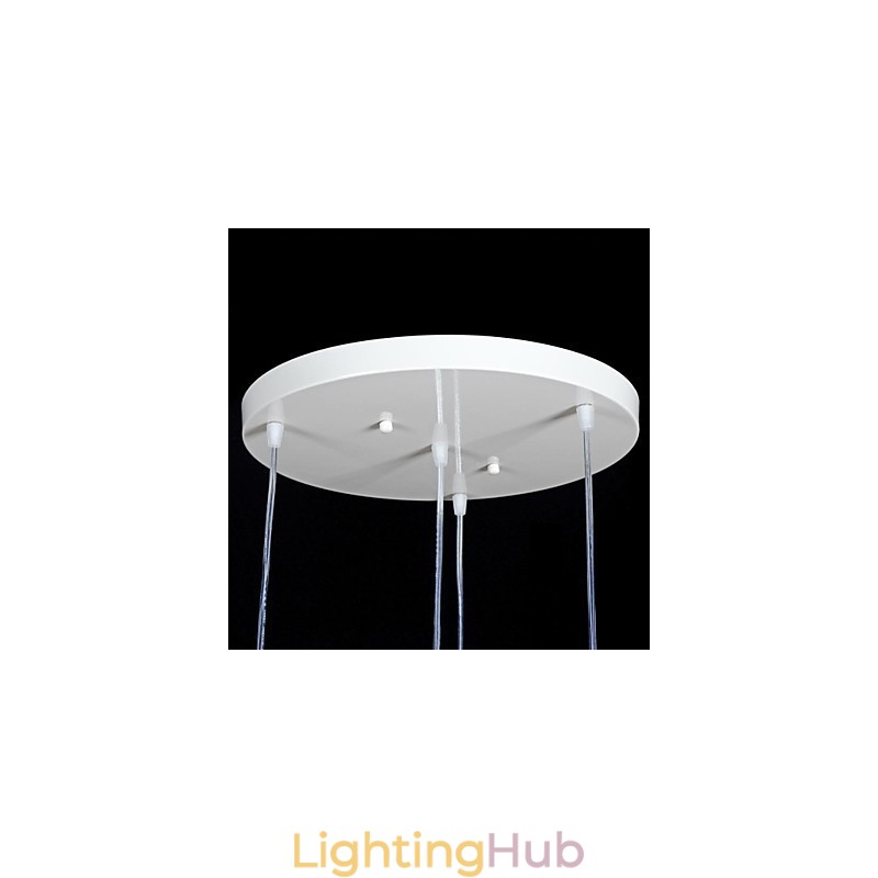 White Pendant Four Lights Pattern Glass Shade Hand Gilt European Retro Classic