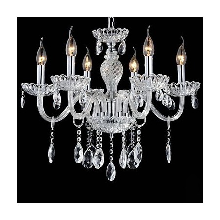 6 Light The style of palace Glass Chandelier With Candle Bulb 6 Light The style of palace Glass Chandelier With Candle Bulb