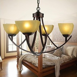 Chandelier 4 Lights Traditional Classic Vintage Metal
