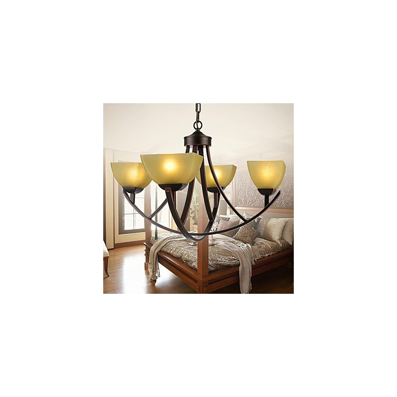 Chandelier 4 Lights Traditional Classic Vintage Metal
