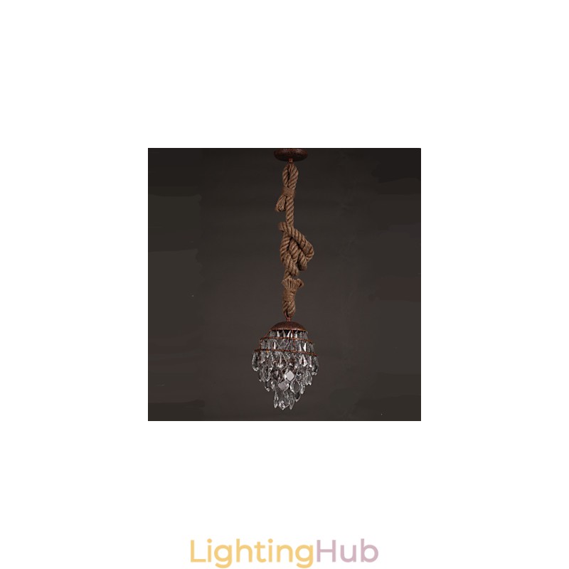 Retro lounge Hemp Industrial Wind Imitation Crystal Chandelier