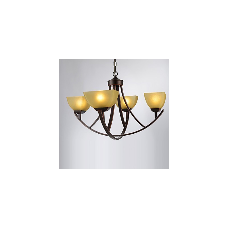 Chandelier 4 Lights Traditional Classic Vintage Metal