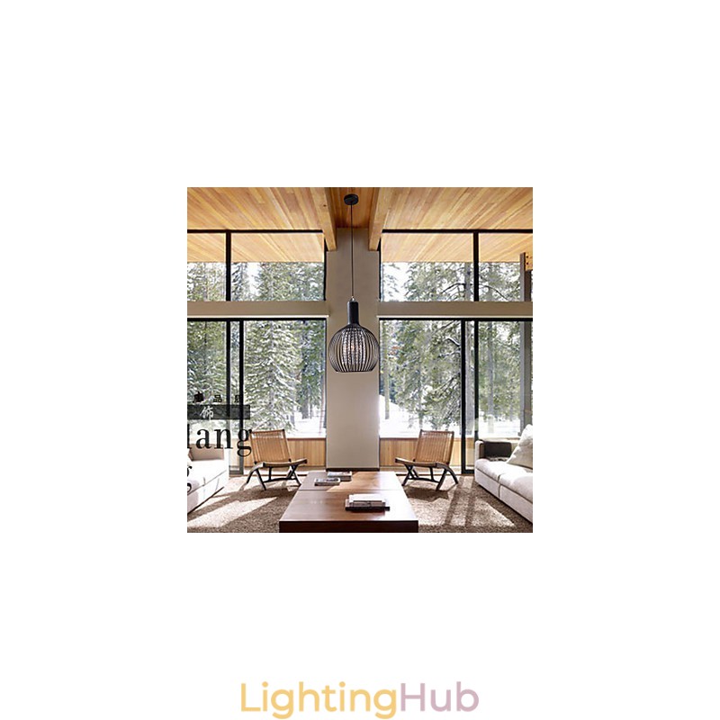 Modern Contemporary Lantern Crystal Mini Style Electroplated Pendant Light