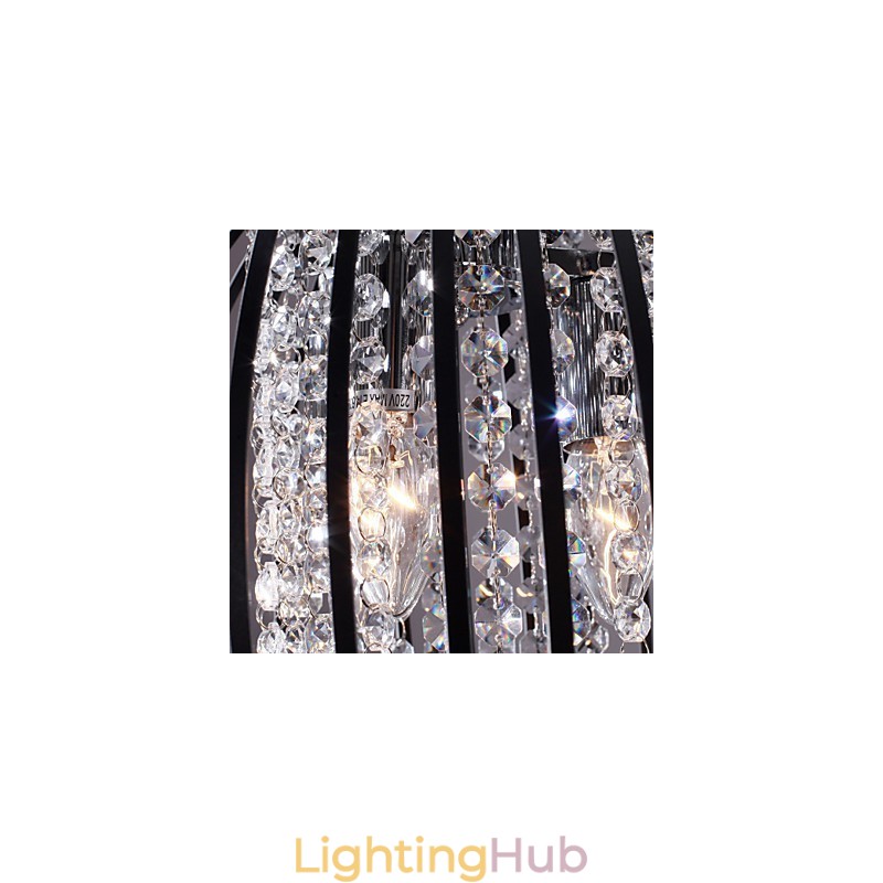 Modern Contemporary Lantern Crystal Mini Style Electroplated Pendant Light