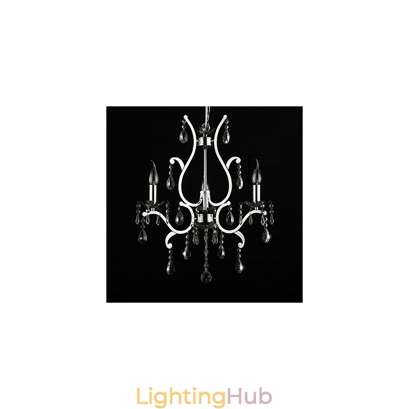 Crystal Chandelier with 3 Lights in Metal