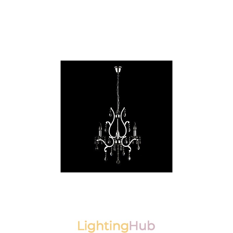 Crystal Chandelier with 3 Lights in Metal