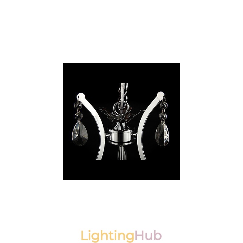 Crystal Chandelier with 3 Lights in Metal