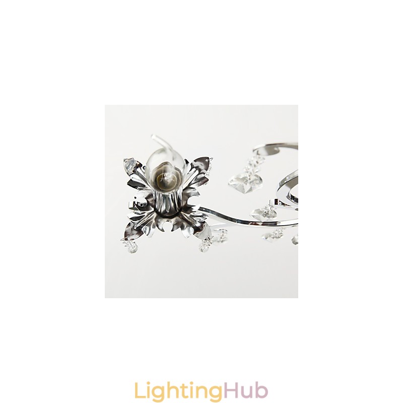 Crystal Chandelier with 3 Lights in Metal