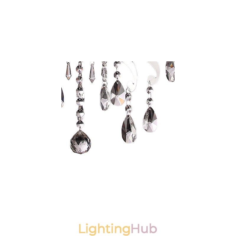 Crystal Chandelier with 3 Lights in Metal