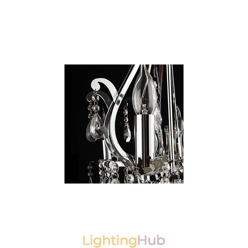 Crystal Chandelier with 3 Lights in Metal