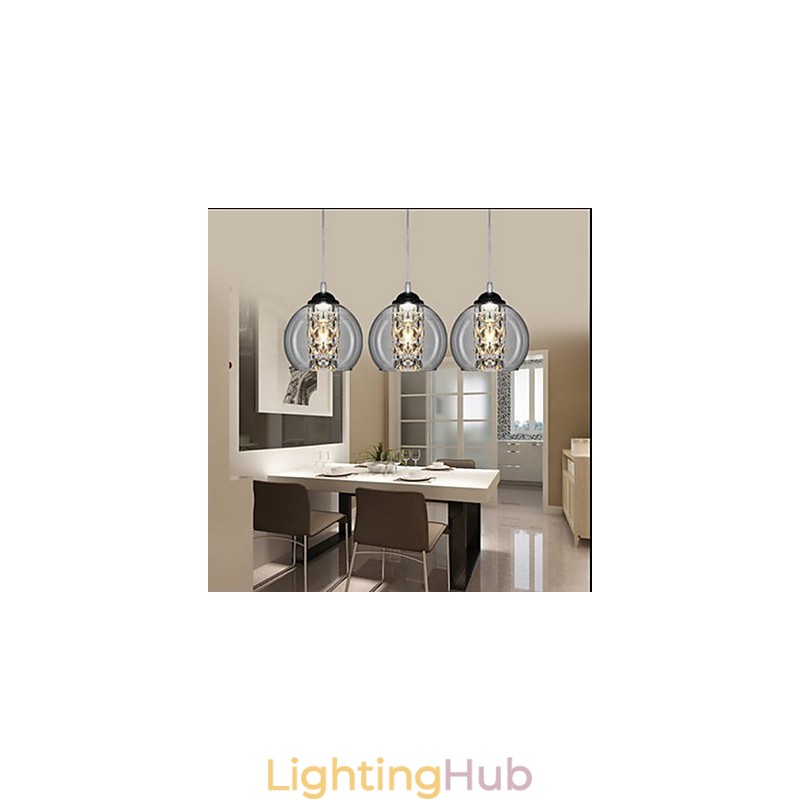 Glass Ball Pendant Lamp Three