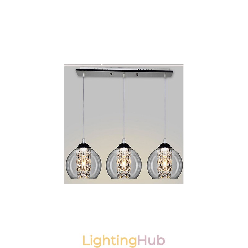 Glass Ball Pendant Lamp Three