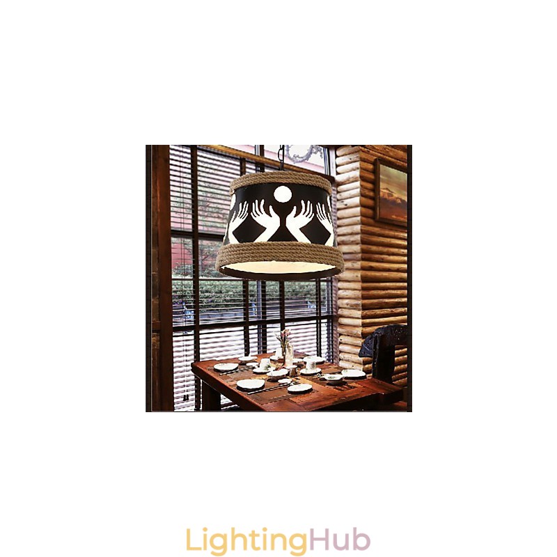 Hemp American Retro Cafe Simple Pastoral Chandelier