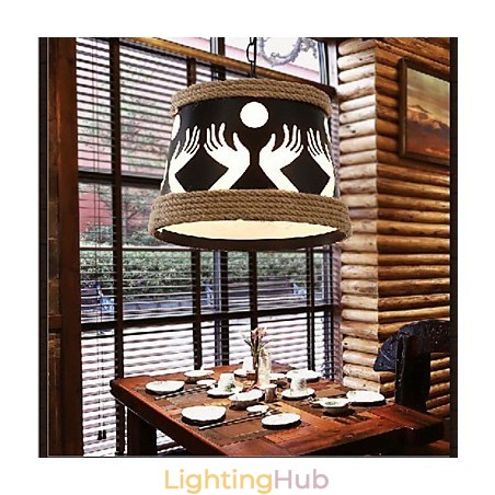 Hemp American Retro Cafe Simple Pastoral Chandelier Hemp American Retro Cafe Simple Pastoral Chandelier